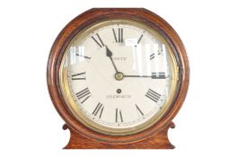 19TH CENTURY ISLEWORTH OAK SCHOOL WALL HANGING CLOCK