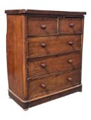 VICTORIAN 19TH CENTURY MAHOGANY CHEST OF DRAWERS