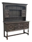 EARLY 20TH CENTURY CIRCA 1920S OAK JACOBEAN REVIVAL DRESSER
