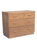 MID CENTURY AIR MINISTRY MANNER OAK CHEST OF DRAWERS