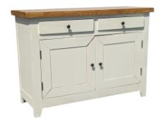 MODERN PAINTED OAK FURNITURE LAND MANNER DRESSER BASE SIDEBOARD