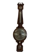 19TH CENTURY GEORGE III MAHOGANY WALL BAROMETER
