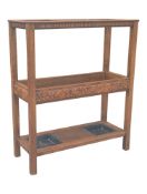 EARLY 20TH CENTURY CARVED OAK HALL STICK / UMBRELLA STAND