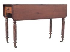 MAHOGANY 19TH CENTURY PEMBROKE DROP LEAF OCCASIONAL TABLE
