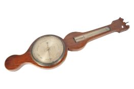 GEORGE III 19TH CENTURY J. ABRAHAM MAHOGANY BAROMETER