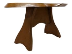 BRITISH MODERN DESIGN - CONTEMPORARY LIVE EDGE ELM COFFEE TABLE