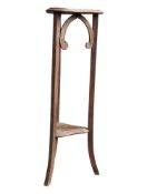 VICTORIAN 19TH CENTURY ARTS & CRAFTS OAK TORCHERE PLANT STAND