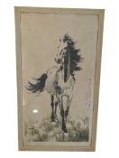 HSU PI HUNG - WATER COLOUR PAINTING OF THE STALLION