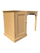 19TH CENTURY PAINTED CREAM PINE ARTS & CRAFTS WRITING DESK