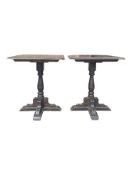 PAIR OF EARLY 20TH CENTURY PUB / TAVERN OAK TABLES