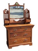MANNER OF SHAPLAND & PETTER 20TH CENTURY ARTS AND CRAFTS DRESSING CHEST