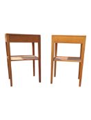 BRITISH MODERN DESIGN - PAIR OF FORMICA TOPPED BEDSIDE TABLES