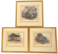 DAVID SHEPHERD - GUILDFORD STEAM SHED NO. 1, NO. 2, NO. 3 SIGNED LIMITED EDITON PRINTS