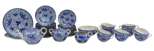 20TH CENTURY JAPANESE BLUE & WHITE PORCELAIN TEA SERVICES