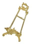 20TH CENTURY BRASS FRENCH ROCOCO STYLE TABLE TOP EASEL