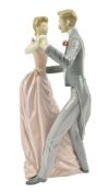 LLADRO, SPAIN - VINTAGE PORCELAIN DANCING COUPLE FIGURINE
