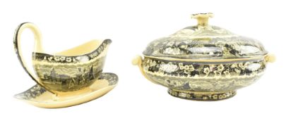 WEDGWOOD - FERRARA PATTERN - TUREEN AND SAUCE BOAT