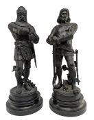 AFTER PEIFFER - PAIR OF EARLY 20TH CENTURY SPELTER FIGURINES