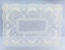 19TH CENTURY FRAMED MALTESE (GOZO) LACE TABLE CENTREPIECE