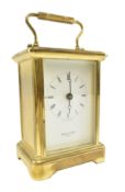 MALLORY OF BATH - MODERN BRASS CASED CARRIAGE CLOCK