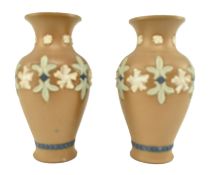 ROYAL DOULTON LAMBETH - PAIR OF EARTHENWARE VASES