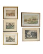 HENRY STANNARD - COLLECTION OF FIVE WATERCOLOR PAINTINGS BY STANNARD