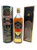 TWO BUSHMILLS OLD IRISH SINGLE MALT WHISKEY BOTTLES