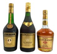 THREE FRENCH BRANDY & COGNAC LIQUEUR BOTTLES