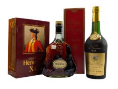 TWO EXTRA COL FRENCH COGNAC BOTTLES, HENNESY & HUBERT ROCHBOIS (2)