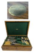 FIRST WORLD WAR OAK CASED CANTEEN OF CUTLERY PRESENTED TO CAPTAIN J READ