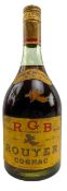 ROUYER GUILLET COGNAC VINTAGE 1950S THREE STARS COGNAC DE L'ANGE BOTTLE