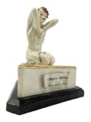 BARBARA MACDONALD (1892-1969) - ART DECO 1934 HAND PAINTED PORCELAIN FIGURE OF 'PAN'S PRAYER'