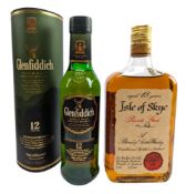 18 YEARS OLD ISLE OF SKYE PRIVATE STOCK WHISKY T/W GLENFIDDICH 12 YEARS OLD WHISKY (2)