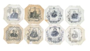 COLLECTION OF 19TH CENTURY VICTORIAN PLATES OF HISTORIC PEOPLE