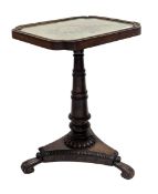 19TH CENTURY MAHOGANY TAPESTRY TOP WINE TABLE
