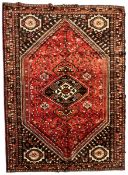 EARLY 20TH CENTURY SOUTH WEST PERSIAN QASHGAI WOOL FLOOR CARPET RUG