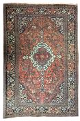 20TH CENTURY IRANIAN SAROUK WOOL & SILK FLOOR CARPET RUG