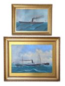 NEAPOLITAN SCHOOL - TWO EARLY 20TH CENTURY GOUACHE ON PAPER MARITIME PAINTINGS