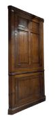 GEORGE III 19TH CENTURY OAK CORNER CUPBOARD