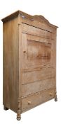 FRENCH 19TH CENTURY PINE WOOD COUNTRY SINGLE DOOR WARDROBE