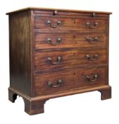 GEORGE III 19TH CENTURY MAHOGANY BACHELORS CHEST OF DRAWERS
