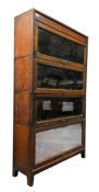 EARLY 20TH CENTURY GLOBE WERNICKE MANNER OAK BARRISTER'S BOOKCASE