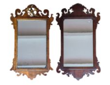 TWO 19TH CENTURY MAHOGANY FRAMED PIER MIRRORS