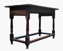 18TH CENTURY PLANKED OAK SCULLERY REFECTORY TABLE