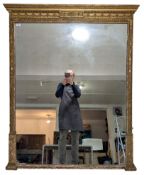 FRENCH LOUIS XVIII STYLE 19TH CENTURY GILTWOOD & GESSO OVERMANTEL MIRROR