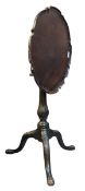 GEORGE III 19TH CENTURY MAHOGANY PIE CRUST TILT TOP BIRD CAGE LOO TABLE