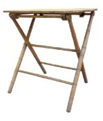 AESTHETIC MOVEMENT 19TH CENTURY PINE FAUX BAMBOO FOLDING SIDE TABLE