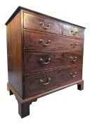 19TH CENTURY GEORGE III MAHOGANY INLAID CHEST OF DRAWERS