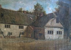 19TH CENTURY CONTINENTAL SCHOOL OIL ON CANVAS LANDSCAPE PAINTING