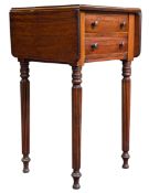 VICTORIAN 19TH CENTURY MAHOGANY LADIES' WORK / SIDE TABLE